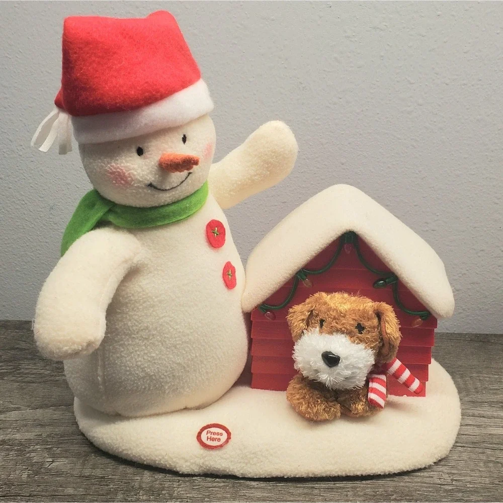 Hallmark 2011 Jingle Pals Deck The Halls Duo Snowman & Dog Motion Sound & Lights